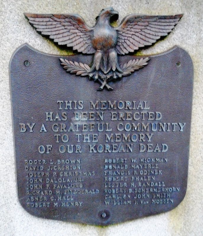 Korean War Honored Dead Marker. Click for full size. Korean War Honored Dead Marker image. Click for full size.
