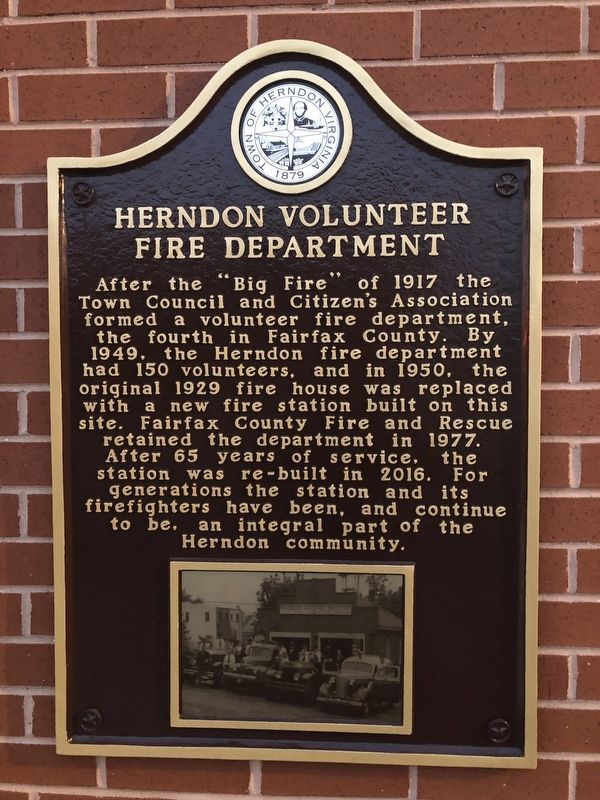 Herndon Fire Department Marker image. Click for full size.