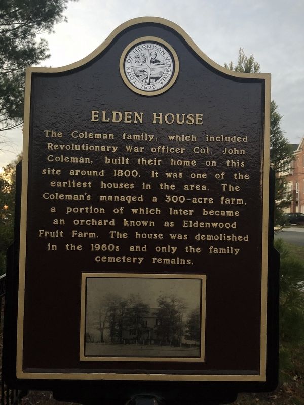 Elden House Marker. Click for full size. Elden House Marker image. Click for full size.