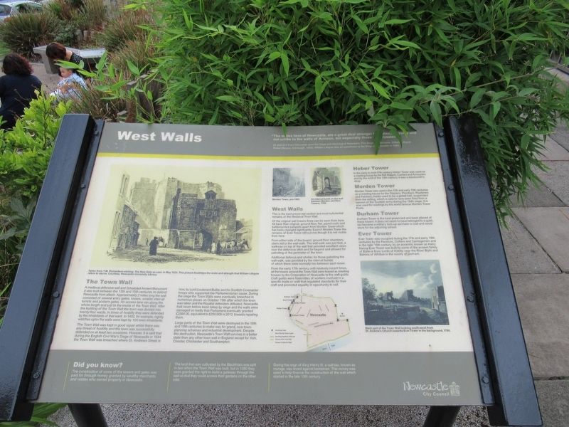 West Walls Marker. Click for full size. West Walls Marker image. Click for full size.