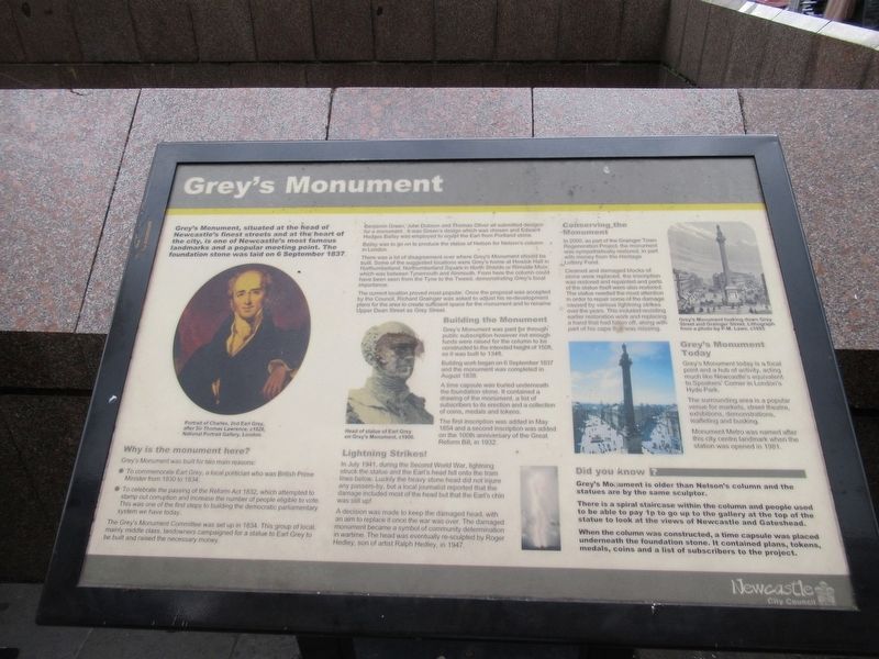 Grey�s Monument Marker image. Click for full size.