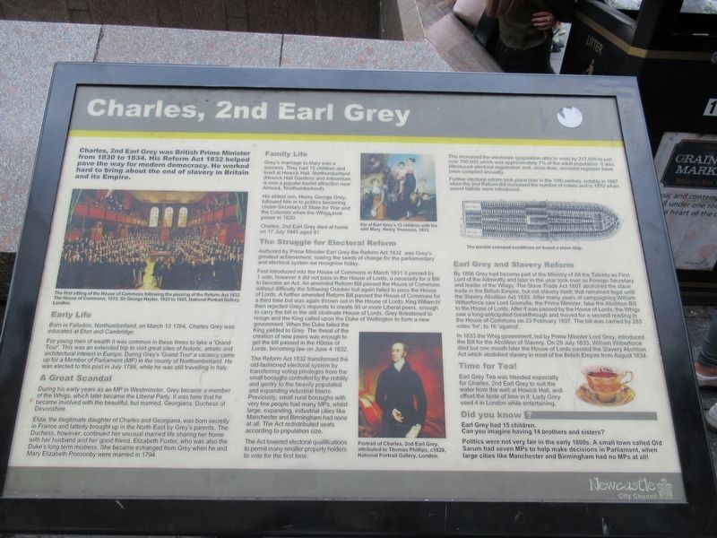 Charles, 2nd Earl Grey Marker image. Click for full size.