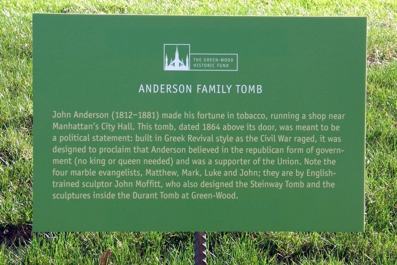 Anderson Family Tomb Marker image. Click for full size.