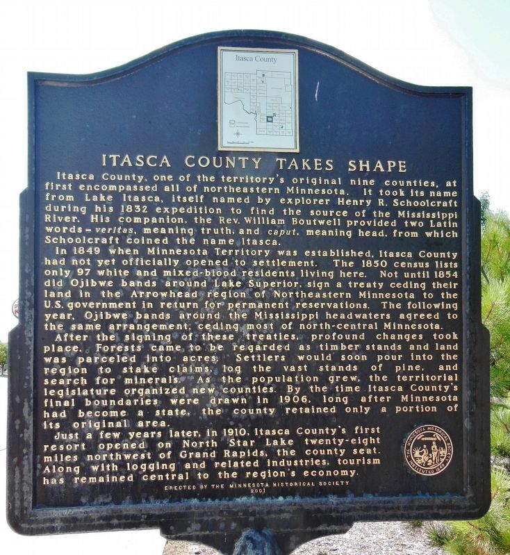 Itasca County Takes Shape (<i>marker side 2</i>) image. Click for full size.
