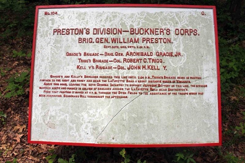 Preston’s Division Marker. Click for full size. Preston’s Division Marker image. Click for full size.