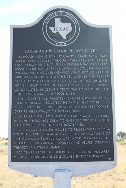 Laura and William Peery Hoover Marker image. Click for full size.
