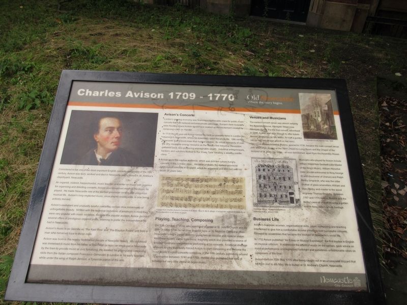 Charles Avison Marker image. Click for full size.