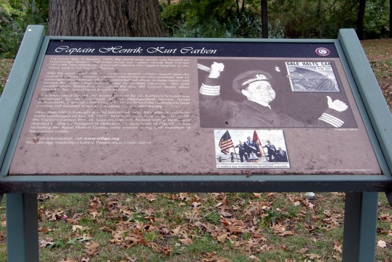 Captain Henrik Kurt Carlsen Marker. Click for full size. Captain Henrik Kurt Carlsen Marker image. Click for full size.