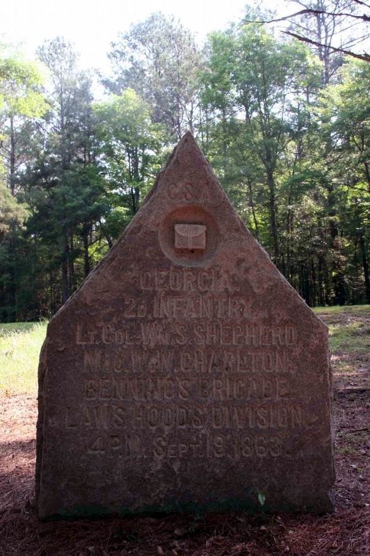 2nd Georgia Infantry Marker. Click for full size. 2nd Georgia Infantry Marker image. Click for full size.