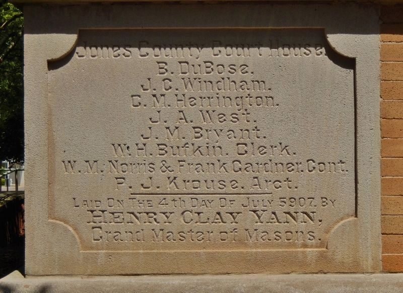 Jones County Courthouse Cornerstone image. Click for full size.