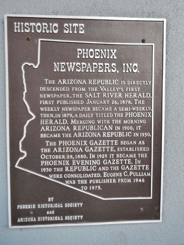 Phoenix Newspapers, Inc. Marker image. Click for full size.