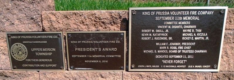 9/11 Memorial Markers. Click for full size. 9/11 Memorial Markers image. Click for full size.