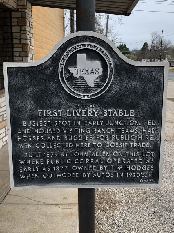 Site of First Livery Stable Marker. Click for full size. Site of First Livery Stable Marker image. Click for full size.