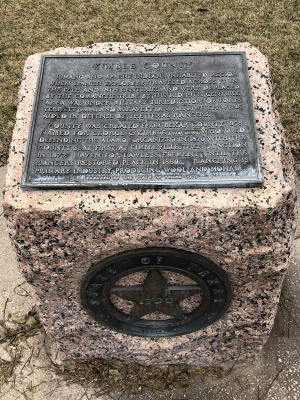 Kimble County Marker image. Click for full size.
