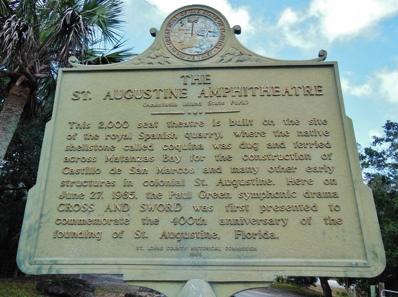 The St. Augustine Ampitheatre Marker image. Click for full size.