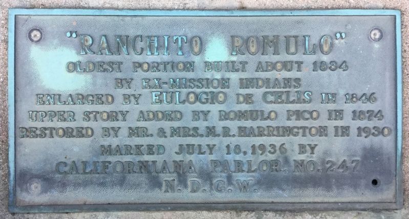 Ranchito Romulo Marker image. Click for full size.