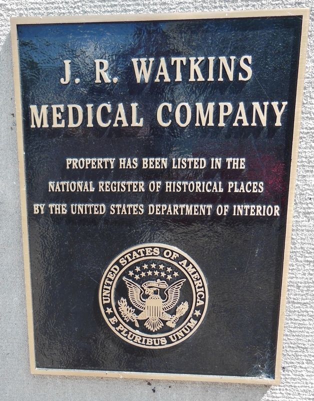 J. R. Watkins Medical Company Marker. Click for full size. J. R. Watkins Medical Company Marker image. Click for full size.