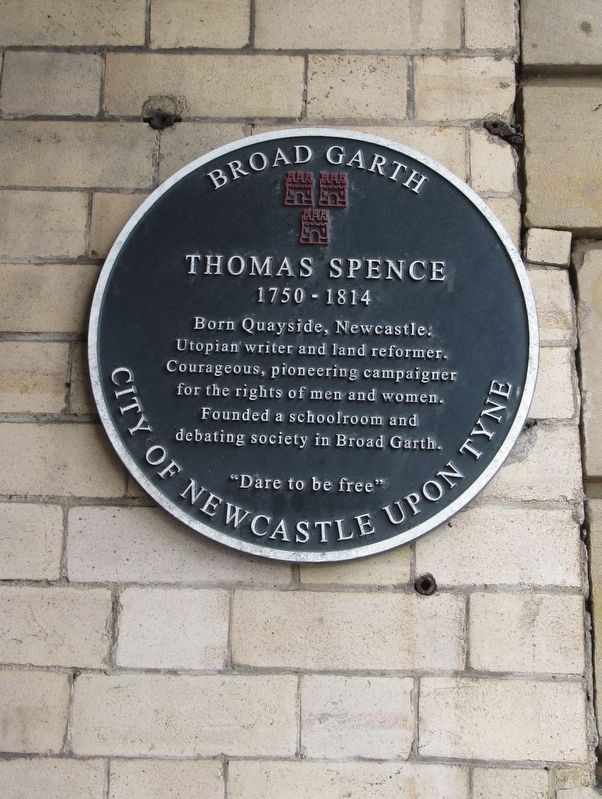 Thomas Spence Marker image. Click for full size.