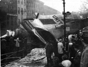 United flight wreckage in Park Slope image. Click for full size.