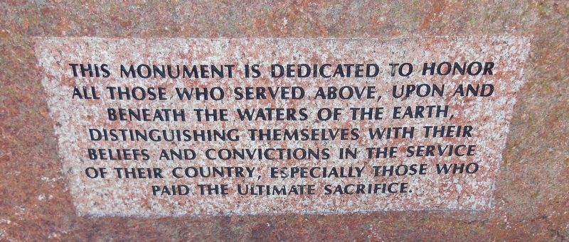 Memorial Dedication (<i>located at the base of the monument</i>) image. Click for full size.