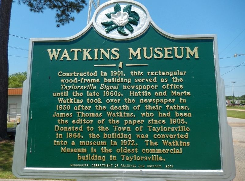 Watkins Museum Marker image. Click for full size.