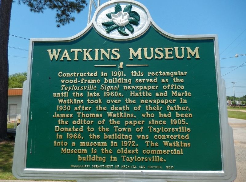 Watkins Museum Marker. Click for full size. Watkins Museum Marker image. Click for full size.