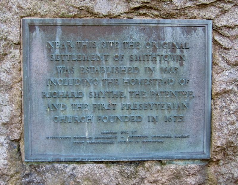 Original Settlement of Smithtown Marker image. Click for full size.