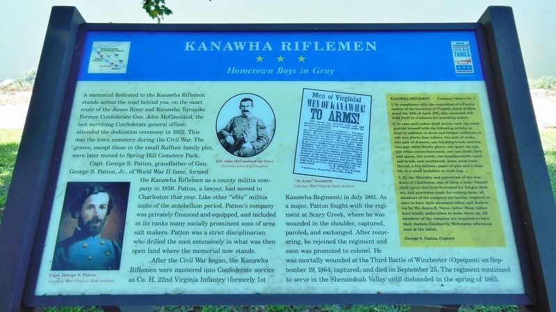 Kanawha Riflemen Marker. Click for full size. Kanawha Riflemen Marker image. Click for full size.