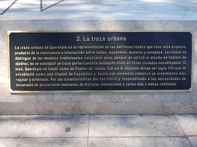 Bronze Map of the City of Santiago de Quertaro Marker image. Click for full size.