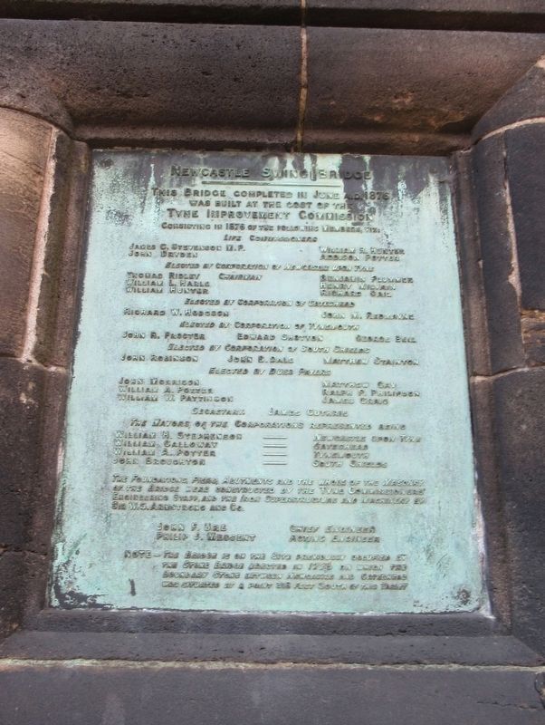 Newcastle Swing Bridge Marker. Click for full size. Newcastle Swing Bridge Marker image. Click for full size.