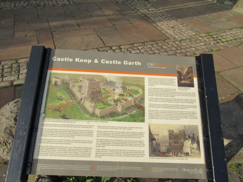 Castle Keep & Castle Garth Marker image. Click for full size.