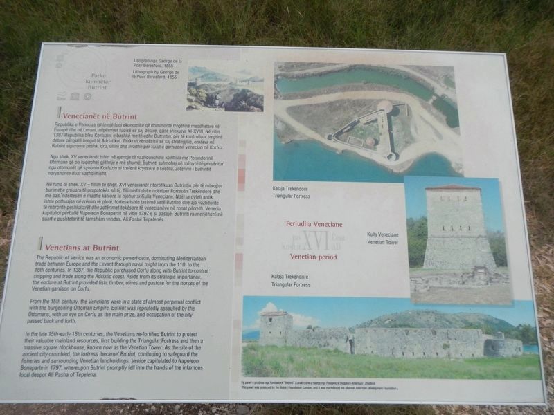 Venetians at Butrint Marker. Click for full size. Venetians at Butrint Marker image. Click for full size.