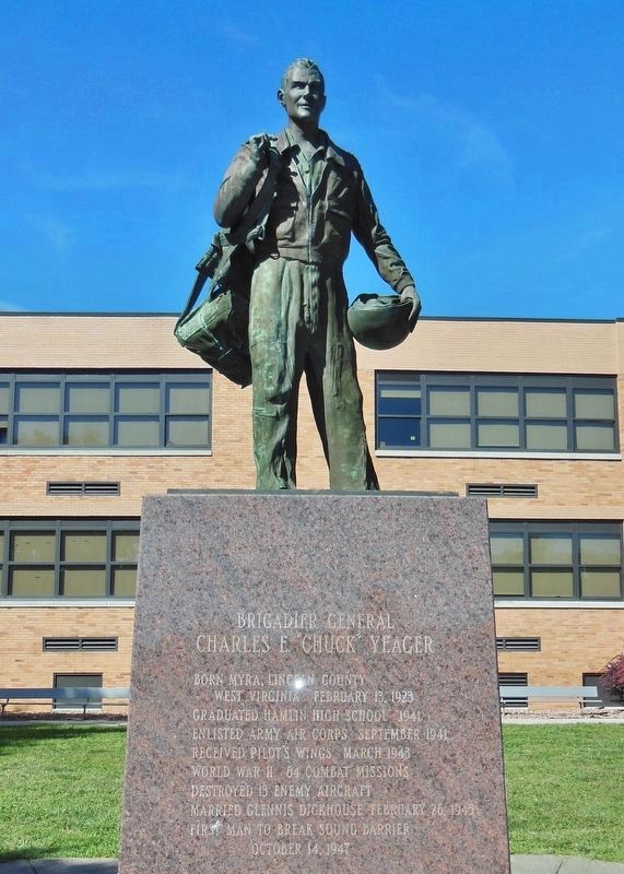 Brigadier General Charles E. "Chuck" Yeager Monument image. Click for full size.