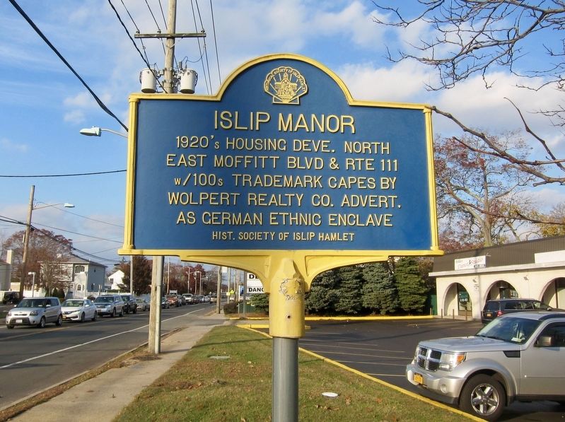 Islip Manor Marker image. Click for full size.