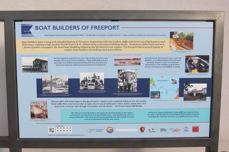Boat Builders of Freeport Marker image. Click for full size.