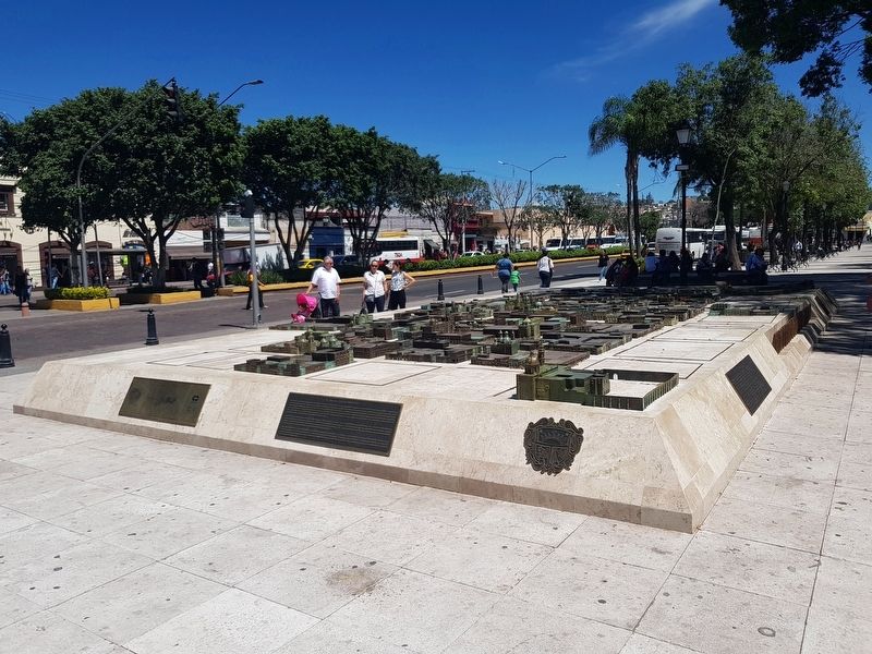 Bronze Map of the City of Santiago de Querétaro Marker. Click for full size. Bronze Map of the City of Santiago de Querétaro Marker image. Click for full size.