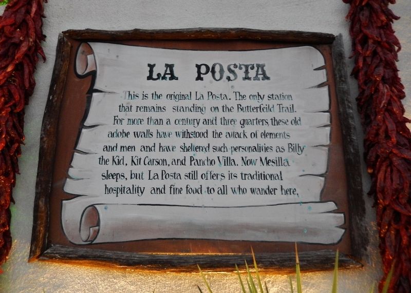 La Posta de Mesilla Marker. Click for full size. La Posta de Mesilla Marker image. Click for full size.