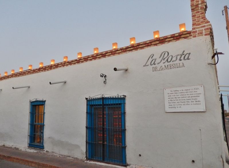 La Posta de Mesilla (<i>northwest corner of building; view from Calle de Parian</i>). Click for full size. La Posta de Mesilla (<i>northwest corner of building; view from Calle de Parian</i>) image. Click for full size.