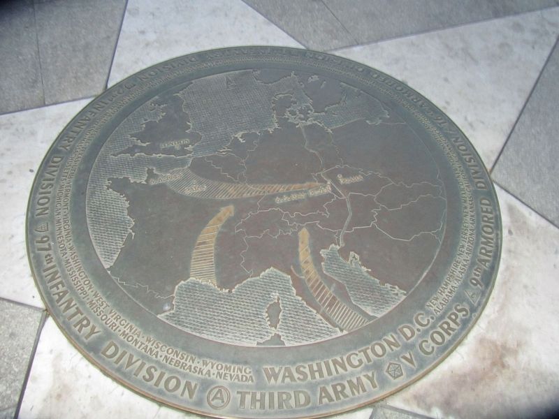 Ground Seal Commemorating the Units Involved in the Liberation of Plzeň image. Click for full size.