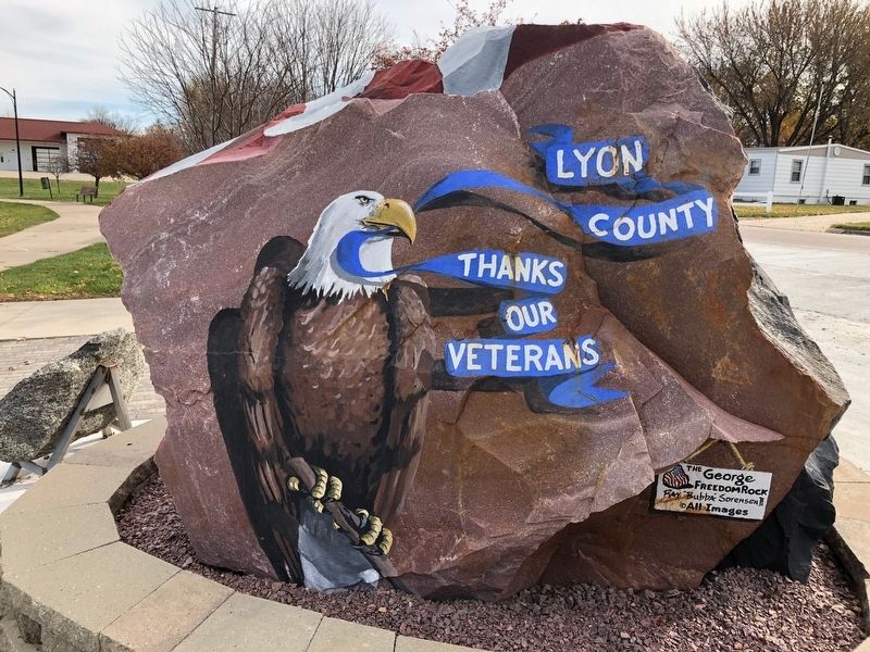 George Freedom Rock Veterans Memorial image. Click for full size.