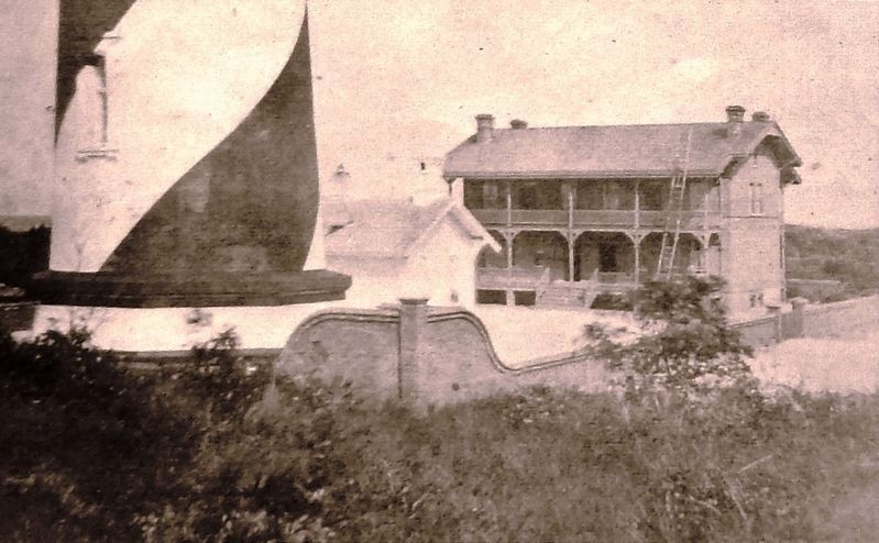 Marker detail: Keepers' House right after its 1876 construction; the kitchens are not present image. Click for full size.