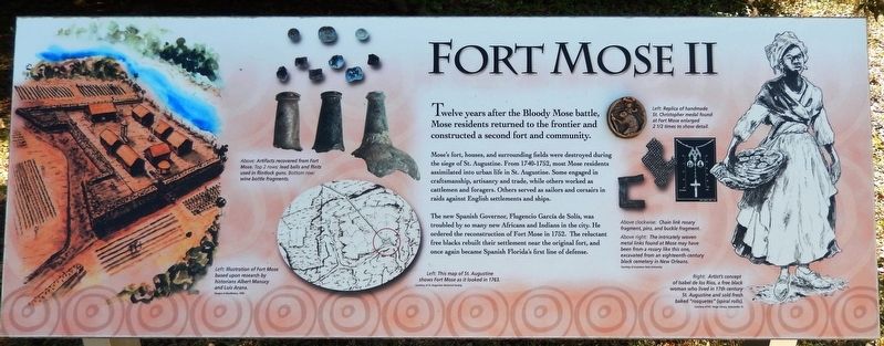 Fort Mose II Marker image. Click for full size.