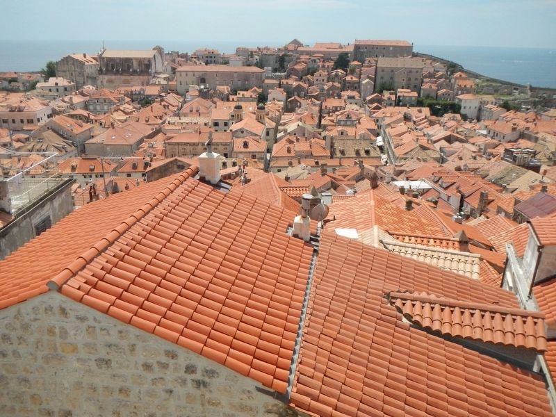 Dubrovnik from the city wall. image. Click for full size.