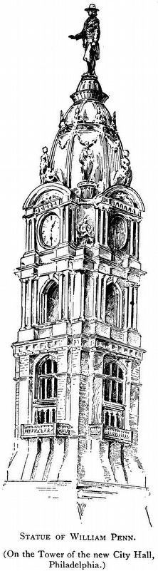 Statue of William Penn on the Tower of the new City Hall, Philadelphia image. Click for full size.