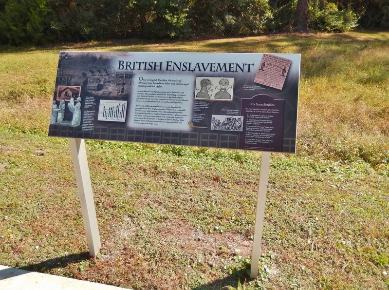 British Enslavement Marker (<i>wide view</i>) image. Click for full size.