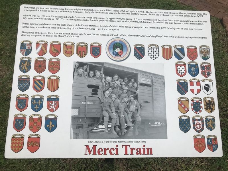 Merci Train Marker image. Click for full size.