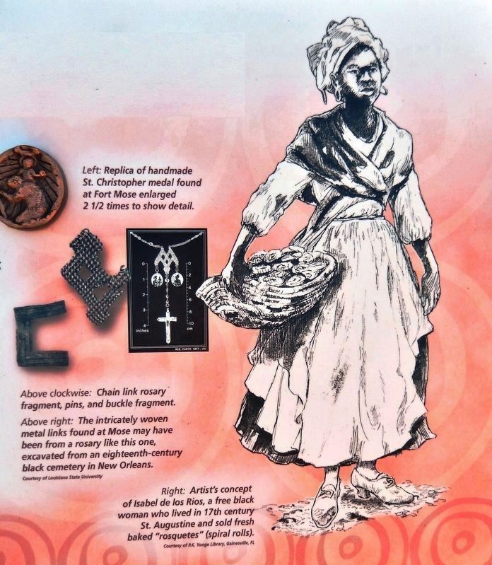 Marker detail: Artist's concept of Isabel de los Rios image. Click for full size.