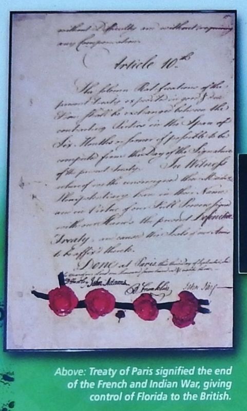 Marker detail: Treaty of Paris image. Click for full size.