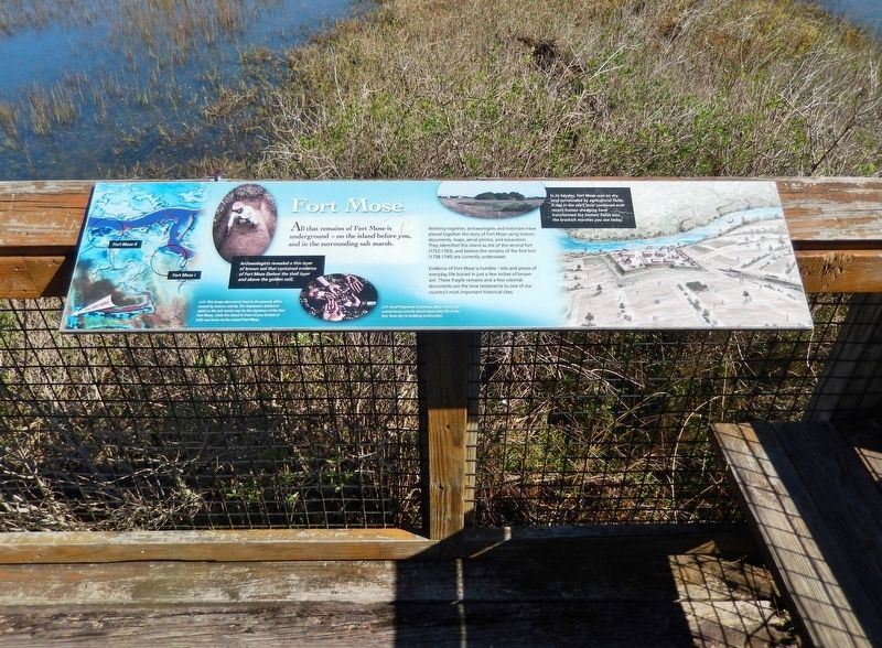 Fort Mose Marker (<i>wide view</i>). Click for full size. Fort Mose Marker (<i>wide view</i>) image. Click for full size.
