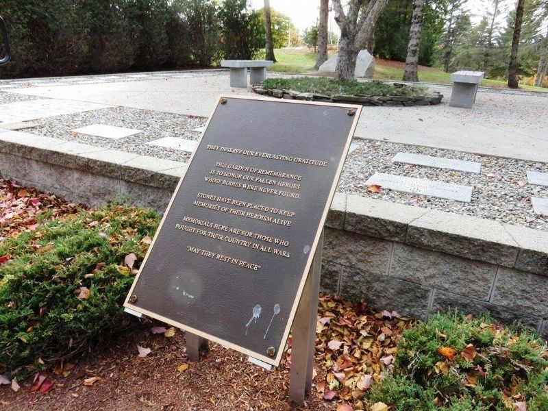 Garden of Remembrance Marker. Click for full size. Garden of Remembrance Marker image. Click for full size.